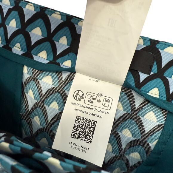 Max Mara Trousers Size 12 Blue Print Papy Cigarette Stretch NEW - Picture 11 of 11